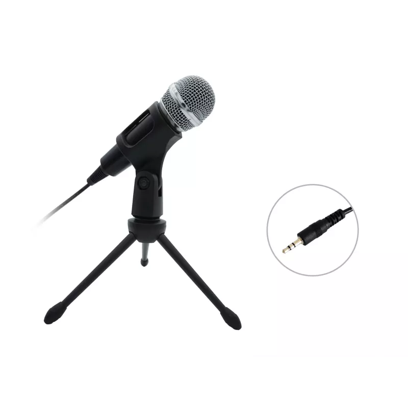 Equip Mini galda mikrofons, -30 dB, 30 - 16000 Hz, 2200 Ω, vads, 3.5 mm