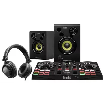 Hercules DJLearning Kit Digital Vinyl System (DVS) skrāpētājs Melns
