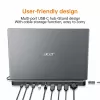 Acer 13-in-1 Type-C Minidock Vadu USB 3.2 Gen 1 Melns