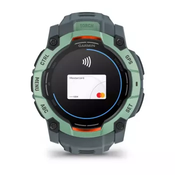 Viedpulkstenis GARMIN Instinct 3 AMOLED — 50 mm korpuss, AMOLED 1,3 collu, GPS/GLONASS/Galileo, 10 ATM, 24 dienu akumulators