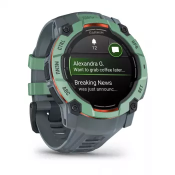 Viedpulkstenis GARMIN Instinct 3 AMOLED — 50 mm korpuss, AMOLED 1,3 collu, GPS/GLONASS/Galileo, 10 ATM, 24 dienu akumulators