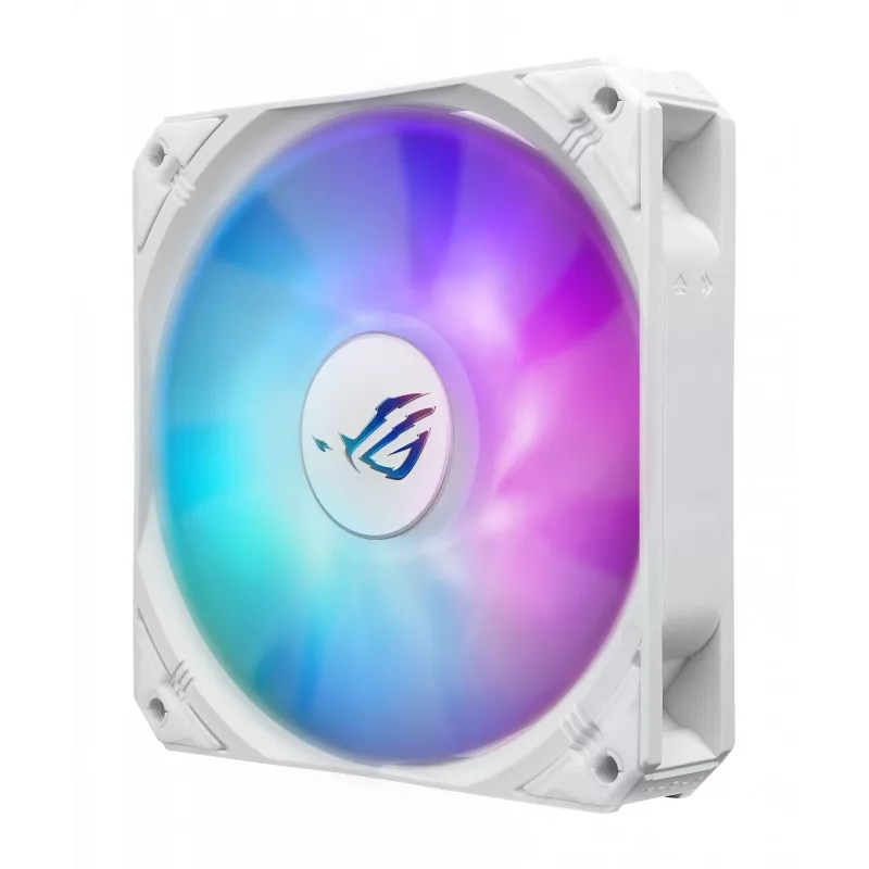Šķidruma dzesēšanas sistēma ASUS ROG Strix LC III 360 ARGB White Edition — 360 mm radiators, 3x 120 mm ventilatori, LCD ūdens bloks, PWM