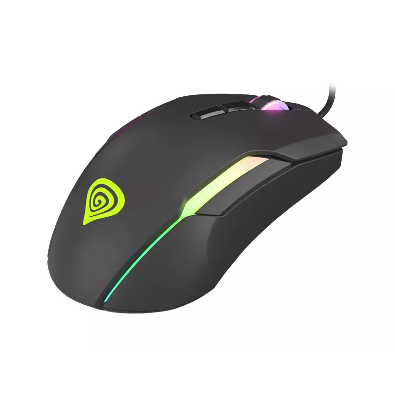 Pele GENESIS Xenon 220 G2, klusa, optiska, 12800 DPI, USB, melna