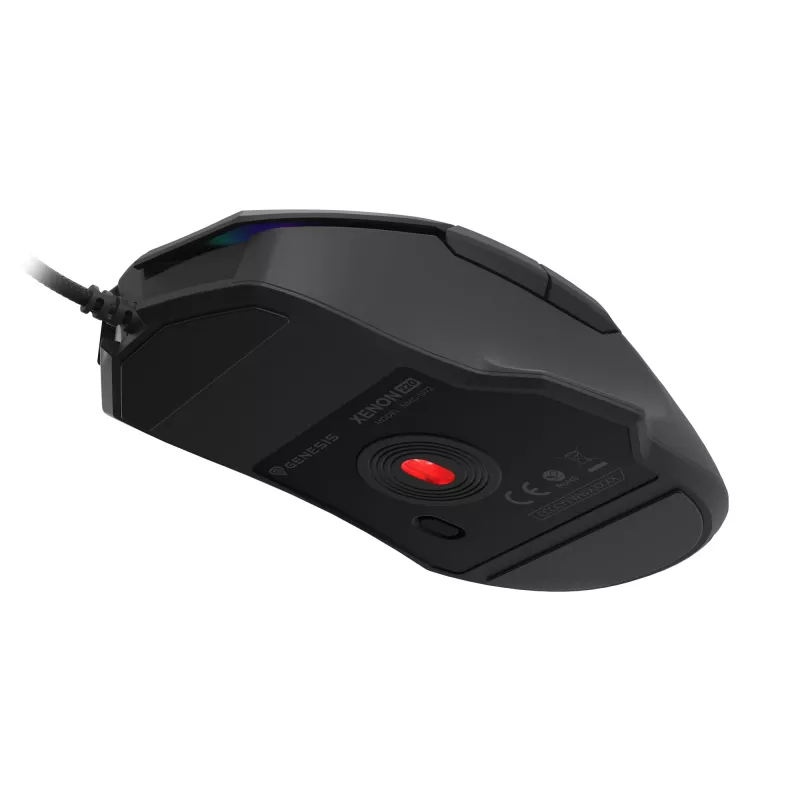 Pele GENESIS Xenon 220 G2, klusa, optiska, 12800 DPI, USB, melna