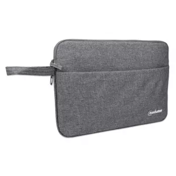 Manhattan Seattle Laptop Sleeve 14.5 collas, Pelēks, Pildīts, Īpaši mīksts iekšējais polsterējums, Galvenais nodalījums ar dubultiem rāvējslēdzējiem, Priekšējā kabata ar rāvējslēdzēju, Pārnēsāšanas cilpa, Ūdensizturīgs un izturīgs, Portatīvā datora maciņš