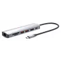 Manhattan USB-C dokstacijas centrs ar karšu lasītāju, 5 porti: Ethernet, HDMI, USB-A (x2) un USB-C, ar Power Delivery 100W - nepieciešams ārējs USB-C lādētājs (nav iekļauts)