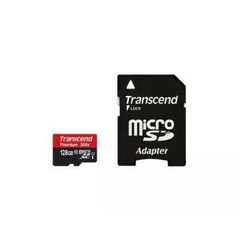 TRANSCEND 128GB MicroSDHC Class 10 UHS-1 ar adapteri