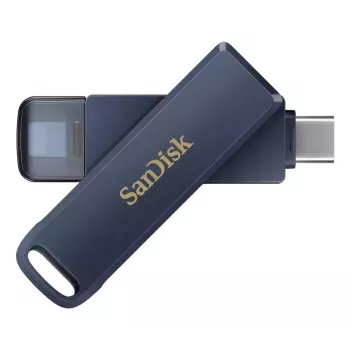 WESTERN DIGITAL SanDisk Phone Drive iPhone - 128GB USB zibatmiņa - USB-C/Lightning - Metallic Sky Blue