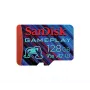 SanDisk GamePlay microSDXC UHS-I atmiņas karte, 128 GB, lasīšanas ātrums 190 MB/s, rakstīšanas 130 MB/s