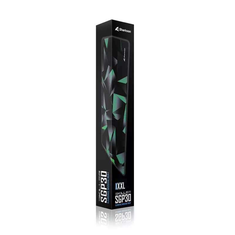 SHARKOON Gaming Peļu Paliktnis SGP30 - Melns/Zaļš/Pelēks