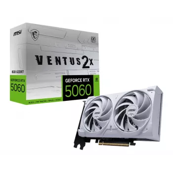 Grafikas karte MSI GeForce RTX 5060 8 GB GDDR7, PCIe 5.0, 128 bitu, 2527 MHz boost, 145 W, 4 displeji