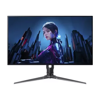 Datora monitors Acer X32X3BMIIPHUZX 31.5 collu 4K UHD OLED 3840x2160, 0.01 ms, USB-C, skaļruņi, VESA, augstuma regulēšana, melns