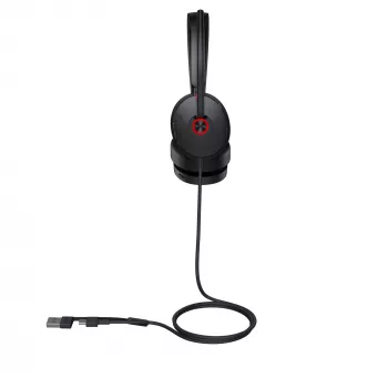 Yealink UH48 Dual Teams USB-C/A austiņas, vadu, zvaniem/mūzikai, 20 - 20000 Hz, 169 g, Melnas