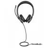 Yealink UH48 Dual Teams USB-C/A austiņas, vadu, zvaniem/mūzikai, 20 - 20000 Hz, 169 g, Melnas