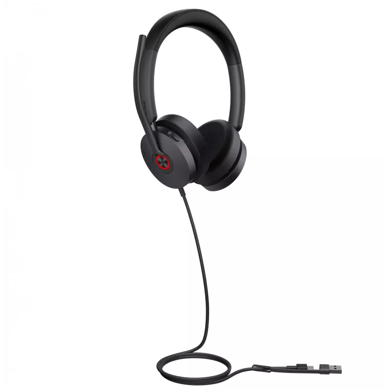 Yealink UH48 Dual Teams USB-C/A austiņas, vadu, zvaniem/mūzikai, 20 - 20000 Hz, 169 g, Melnas