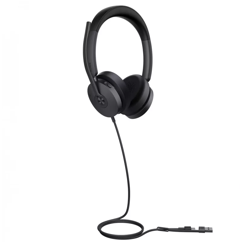 Yealink UH48 Dual Teams USB-C/A austiņas, vadu, zvaniem/mūzikai, 20 - 20000 Hz, 169 g, Melnas