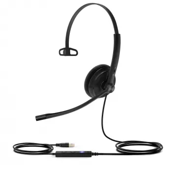 Yealink UH34 Lite Mono Teams Austiņas, Vadu, 20 - 20000 Hz, Birojs/Zvanu centrs, 84 g, Melnas