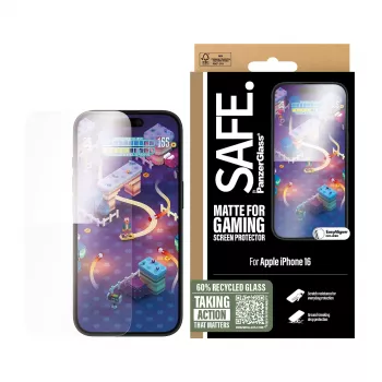 PanzerGlass SAFE. by ® Gaming ekrāna aizsargs iPhone 16 | 15 | Ultra-Wide Fit