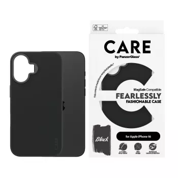 PanzerGlass CARE™ by ® Case Black w. MagSafe iPhone 16, Vāciņš, Apple, iPhone 16, Melns