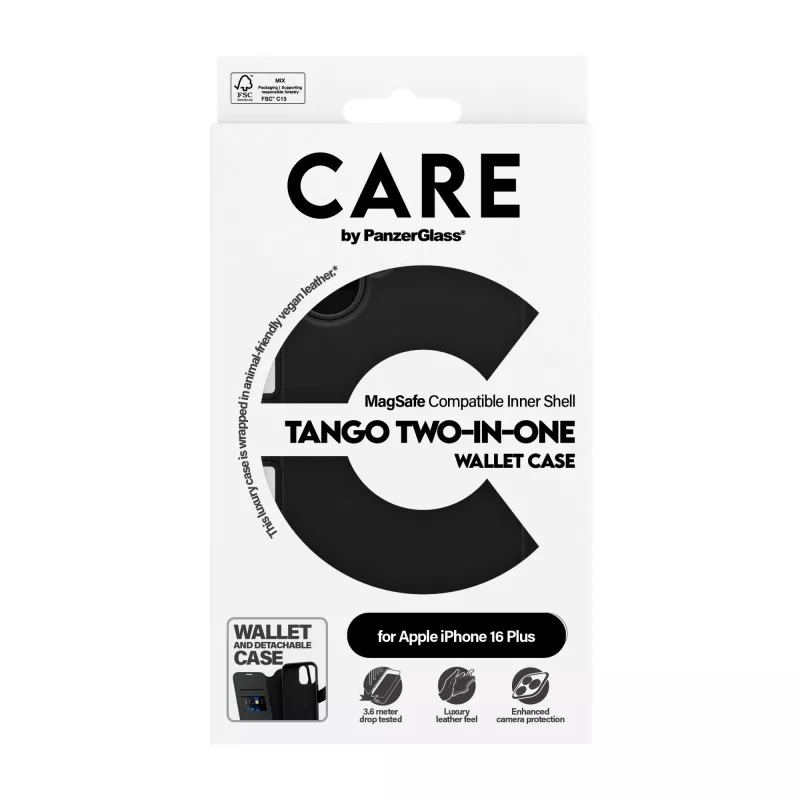 PanzerGlass CARE™ by ® Tango 2-in-1 Maksājumu maciņš ar MagSafe iPhone 16 Plus
