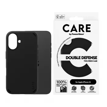 PanzerGlass CARE™ by ® Double Defense Case Black iPhone 16