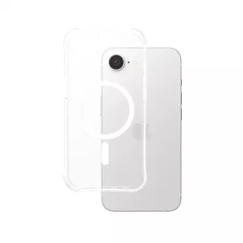 PanzerGlass CARE™ Samba caurspīdīgs maciņš iPhone 17e | 16e, balts, Qi saderīgs