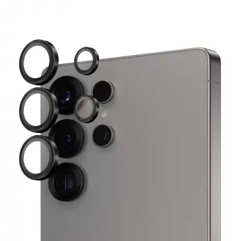 PanzerGlass® Hoops® Kameras Lēcas Aizsargs Melns Samsung Galaxy S25 Ultra