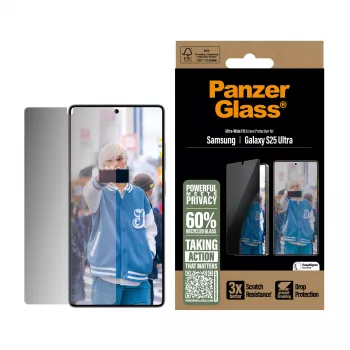 PanzerGlass® Privātuma ekrāna aizsargs Samsung Galaxy S25 Ultra | Ultra-Wide Fit