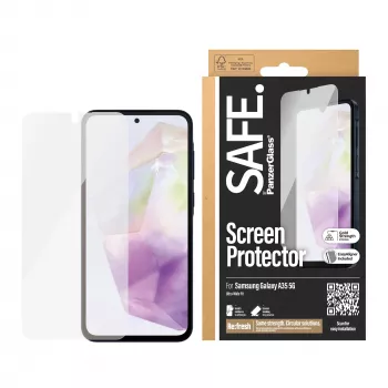 PanzerGlass SAFE. by® Ekrāna aizsargs Samsung Galaxy A35 5G | Ultra-Wide Fit ar EasyAligner