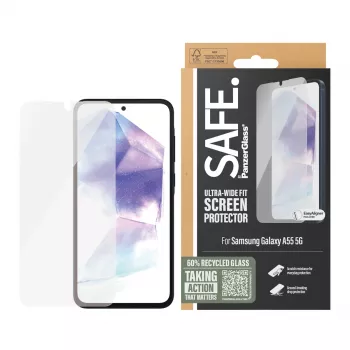 PanzerGlass SAFE. by ® Ekrāna aizsargs Samsung Galaxy A55 5G | Ultra-Wide Fit ar EasyAligner