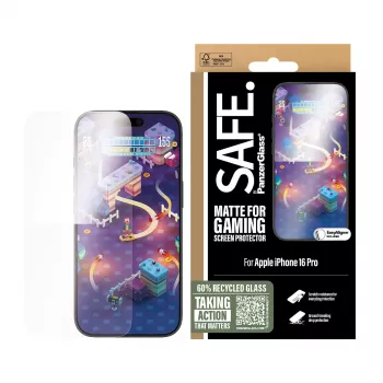 PanzerGlass SAFE. by ® Gaming aizsargstikls iPhone 16 Pro | Ultra-Wide Fit