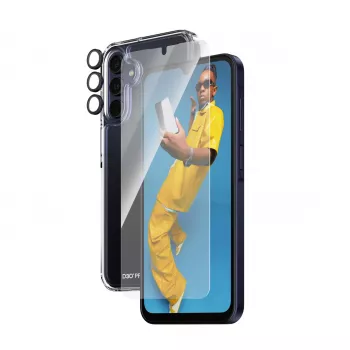 PanzerGlass® 3-in-1 Aizsardzības komplekts Samsung Galaxy A15 | A15 5G | Ultra-Wide Fit ar EasyAligner