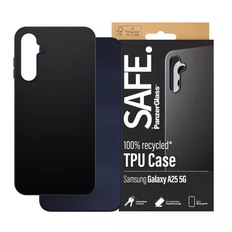 PanzerGlass SAFE. by ® TPU Maciņš Samsung Galaxy A25 5G | Melns