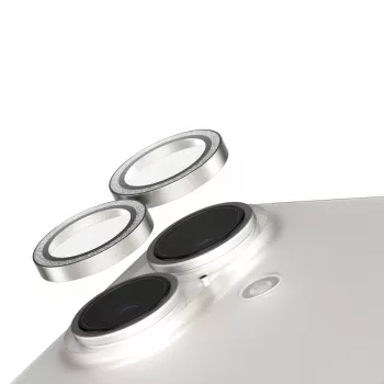 Kameras lēcu aizsargs PanzerGlass SAFE. Glitter Silver iPhone '24 6.1 collu | 6.7 collu