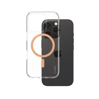 PanzerGlass CARE™ by ® Urban Combat Case Caurspīdīgs ar Persiku MagSafe iPhone 16 Pro