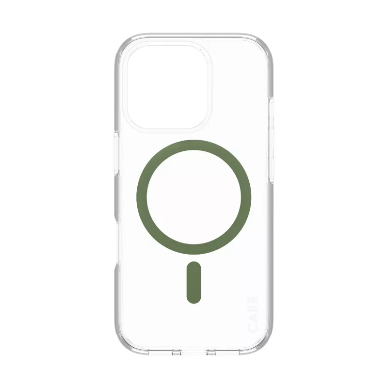 PanzerGlass CARE™ by ® Urban Combat Maciņš Caurspīdīgs ar Zaļu MagSafe iPhone 16 Pro