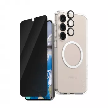 PanzerGlass® | CARE by® Flagship 3-in-1 Privātuma komplekts Samsung Galaxy S25+