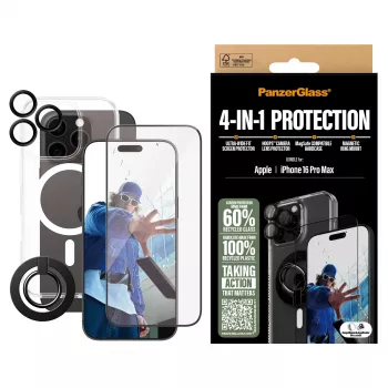 PanzerGlass® 4-in-1 aizsardzības komplekts iPhone 16 Pro Max