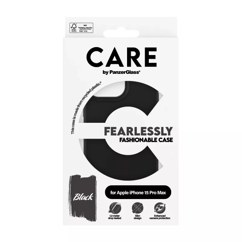PanzerGlass CARE by Fashionable Case Black iPhone 15 Pro Max