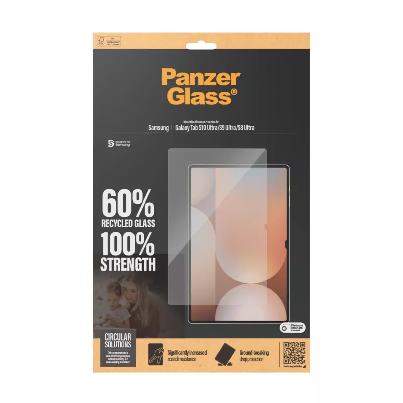 PanzerGlass® Ekrāna aizsargs Samsung Galaxy Tab S8 Ultra | S9 Ultra | S10 Ultra | Ultra-Wide Fit
