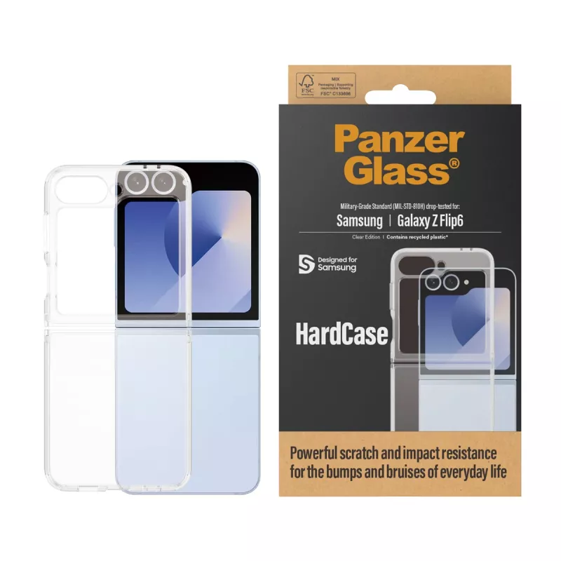 PanzerGlass® HardCase Caurspīdīgs Samsung Galaxy Z Flip6, Vāciņš, Samsung, Samsung - Galaxy Z Flip6, Caurspīdīgs