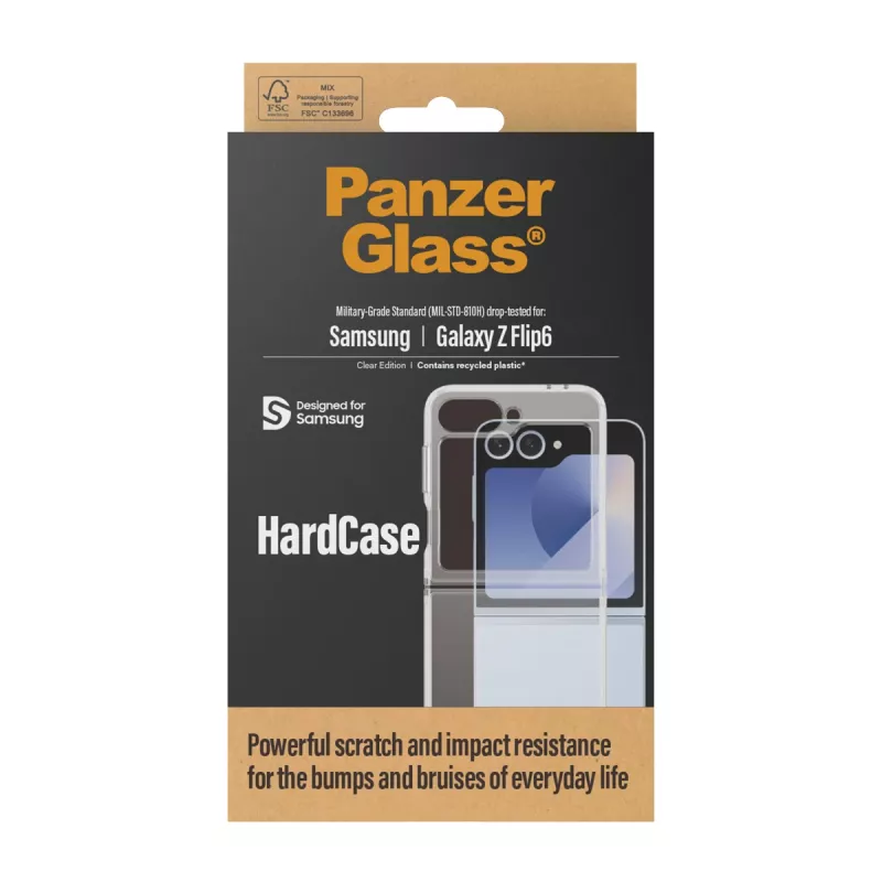 PanzerGlass® HardCase Caurspīdīgs Samsung Galaxy Z Flip6, Vāciņš, Samsung, Samsung - Galaxy Z Flip6, Caurspīdīgs