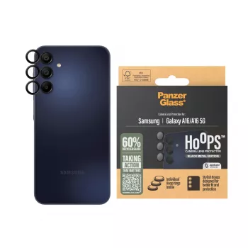 PanzerGlass® Hoops® Kameras lēcu aizsargs Melns Samsung Galaxy A16 | A16 5G