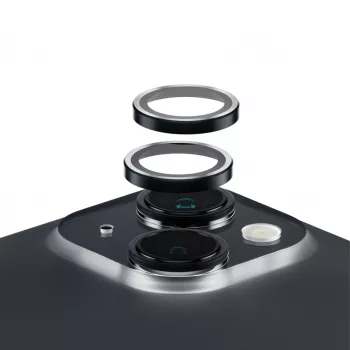 PanzerGlass® Hoops® Kameras lēcu aizsargs Melns iPhone 15 | 15 Plus