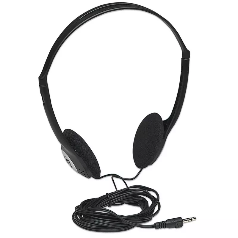 Austiņas MANHATTAN Stereo 3.5 mm melnas