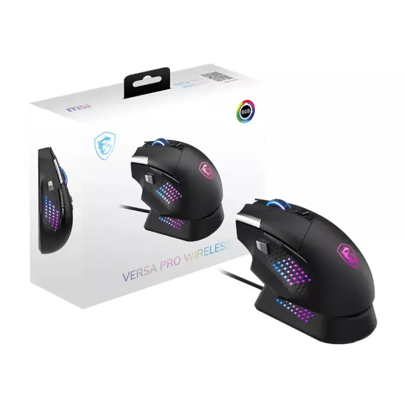 Pele MSI S12-4301370-CLA Gaming, labā roka, RF bezvadu + Bluetooth + USB Type-A, optiskā, 26000 DPI