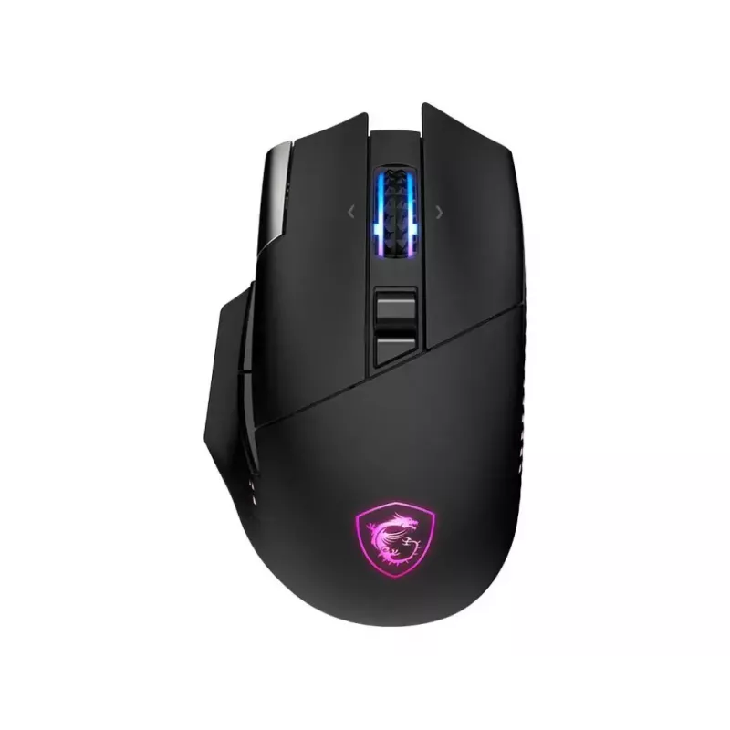 Pele MSI S12-4301370-CLA Gaming, labā roka, RF bezvadu + Bluetooth + USB Type-A, optiskā, 26000 DPI