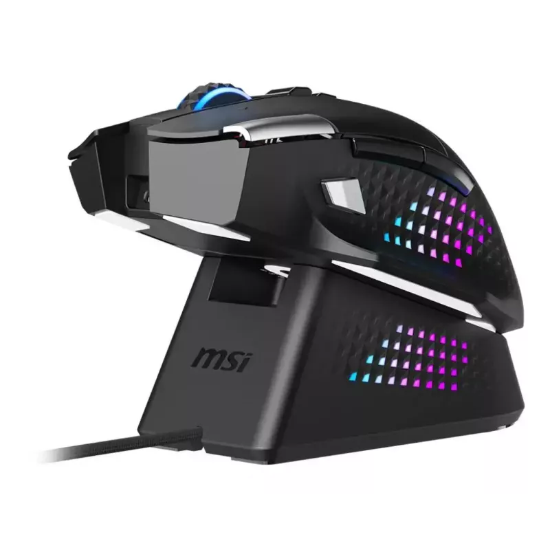 Pele MSI S12-4301370-CLA Gaming, labā roka, RF bezvadu + Bluetooth + USB Type-A, optiskā, 26000 DPI
