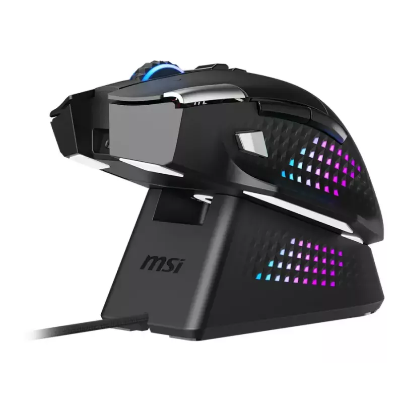 Pele MSI S12-4301370-CLA Gaming, labā roka, RF bezvadu + Bluetooth + USB Type-A, optiskā, 26000 DPI