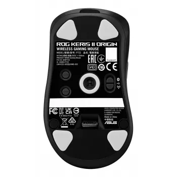 ASUS ROG Keris II Origin BLK spēļu pele, labā roka, RF bezvadu + Bluetooth + USB Type-A, optiskā, 42000 DPI